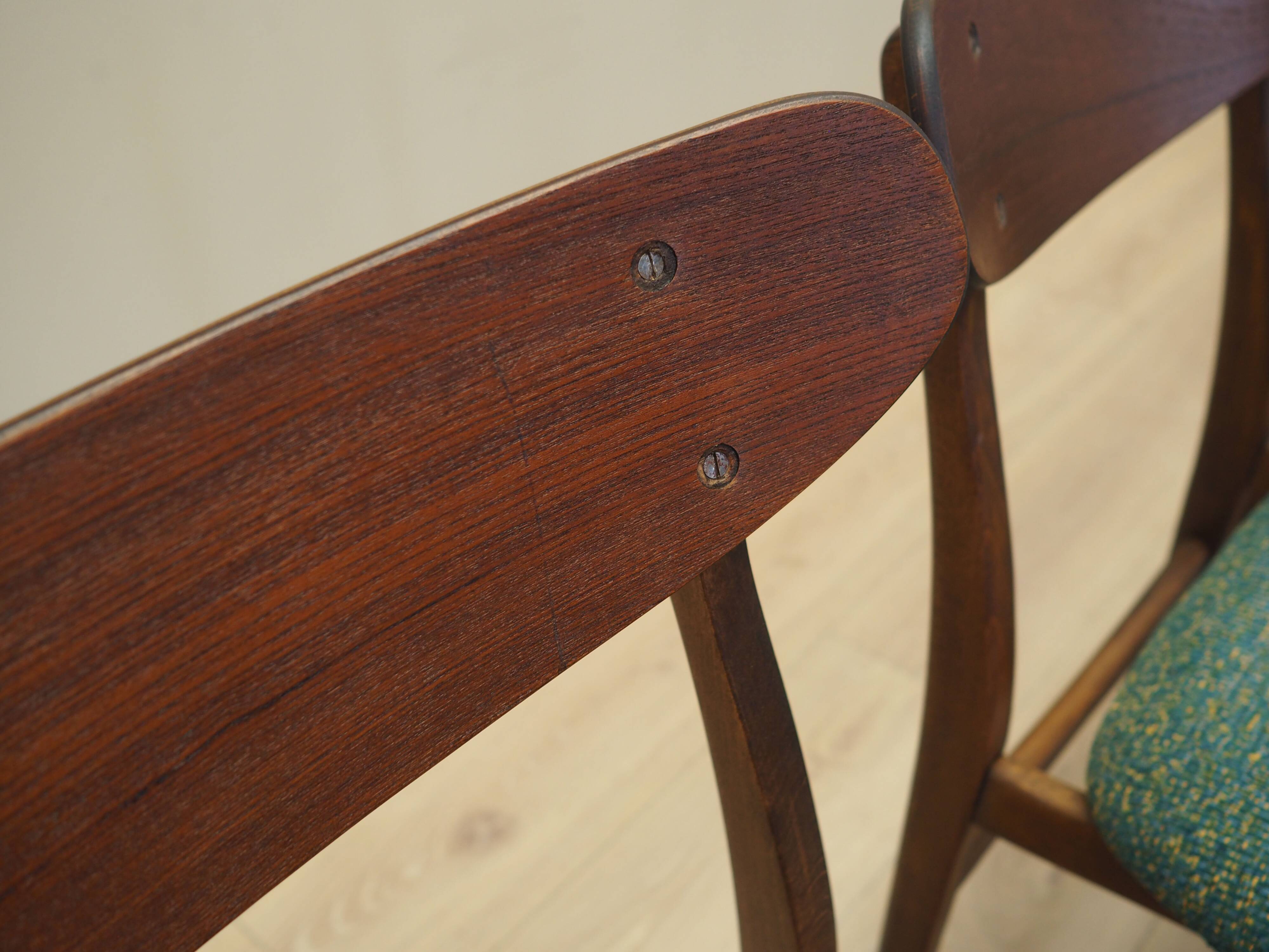 Set of four teak chairs, Danish design, 1970s, production: Denmark