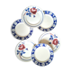 Old mismatched flat plates in earthenware