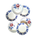 Old mismatched flat plates in earthenware