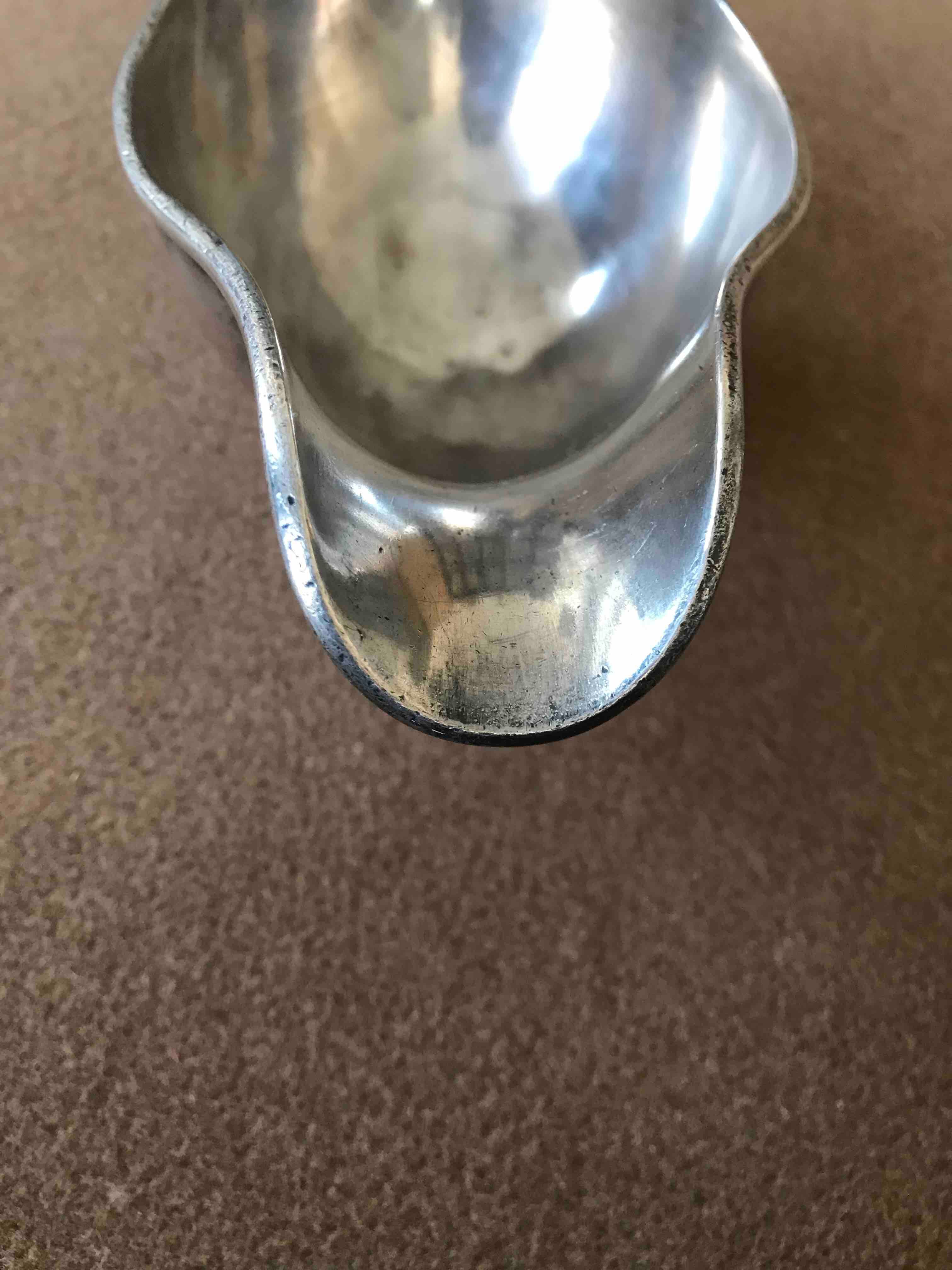 Silver metal sausage maker engraved Maison Dorée