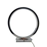 Lampe de table moderniste européenne des années 1990 – design élégant en chrome et led