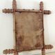 Set of vintage wood mirrors bamboo effect