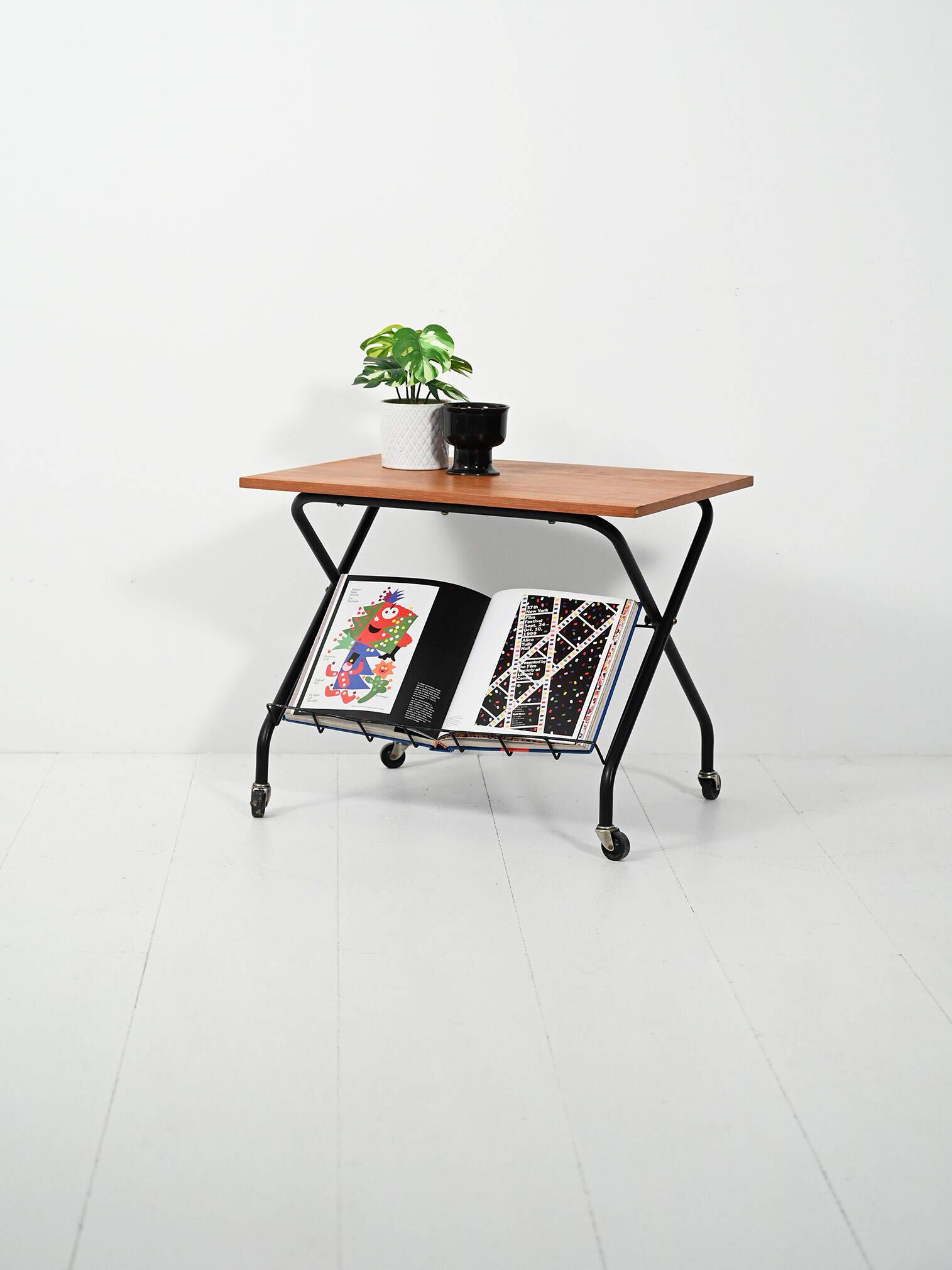 Scandinavian coffee table with magazine rack, 1960s–70s