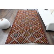 Vintage Turkish Oushak Handmade Wool Cotton Orange Area Rug 172x320