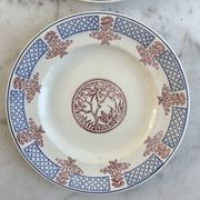 2 assiettes plates Longwy Fecamp en terre de fer