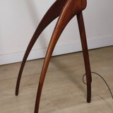 Rispal floor lamp known as "Praying Mantis" in teak, 1960