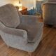 Pair of brown chenille velvet lounge chairs