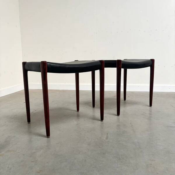 Set of Møller 80A stools, 1960s