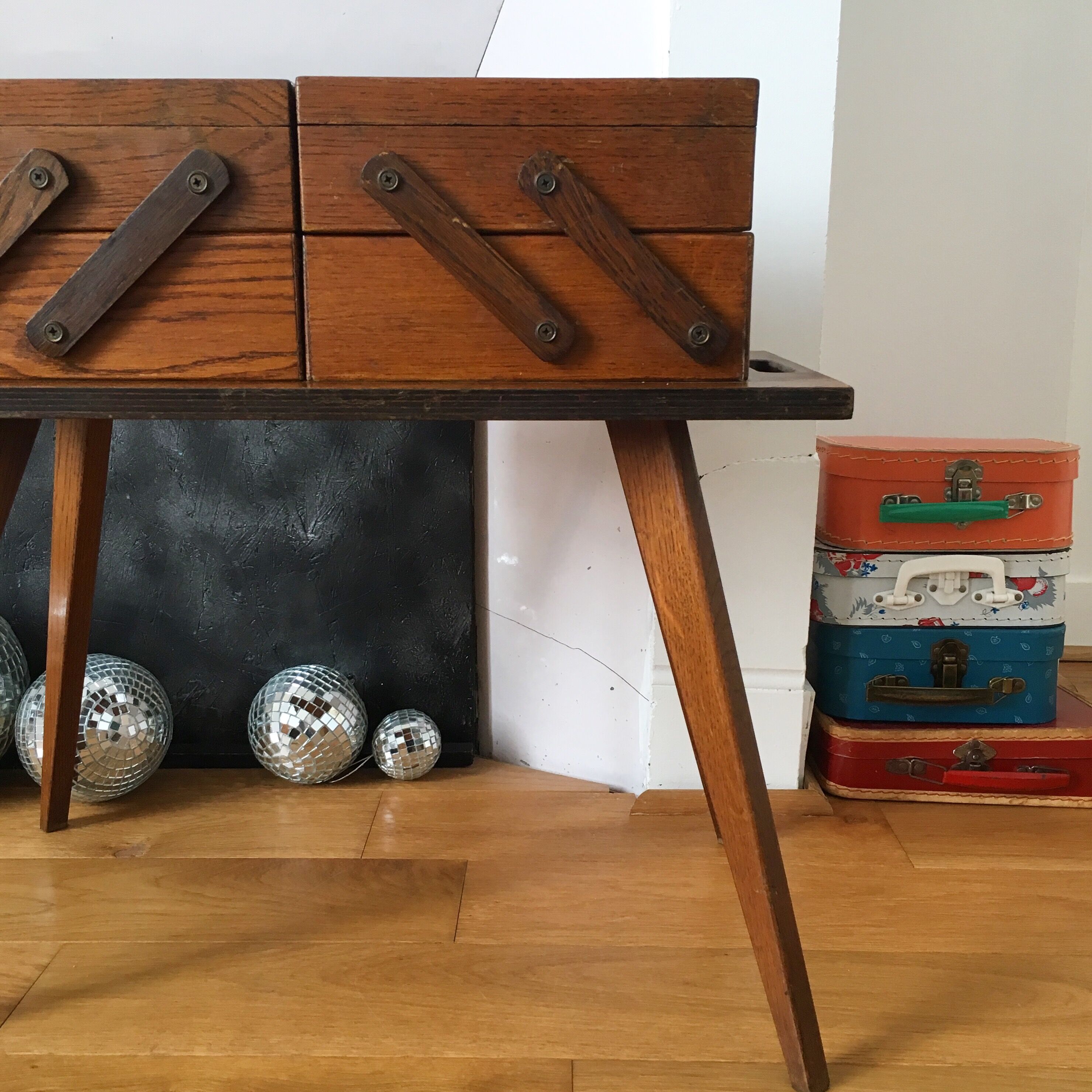 Worker feet vintage compass