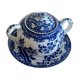 Sucrier japonisant bleu