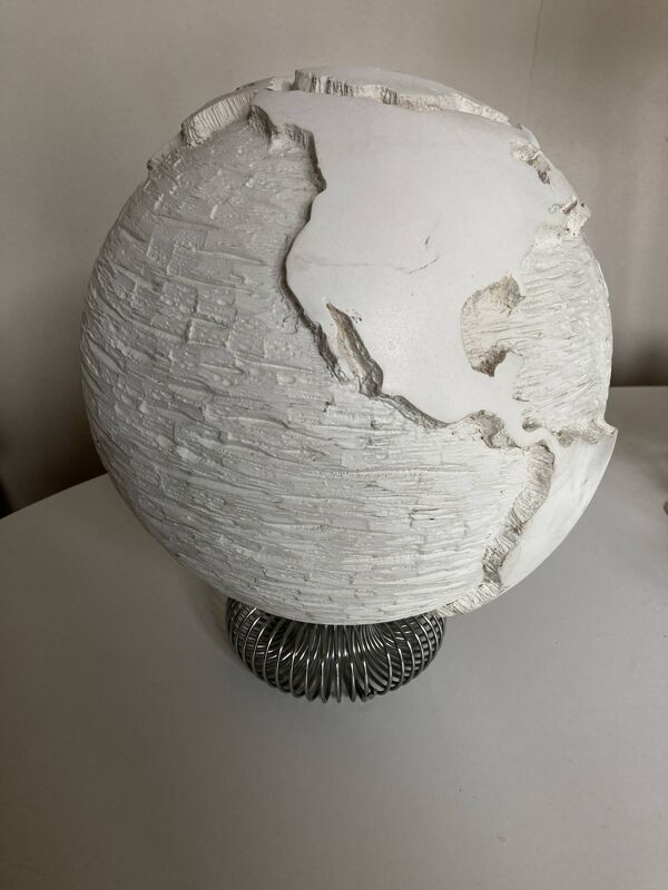 Globe en plâtre space age en relief 1960 XXL
