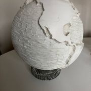 Space Age plaster globe in relief 1960 XXL