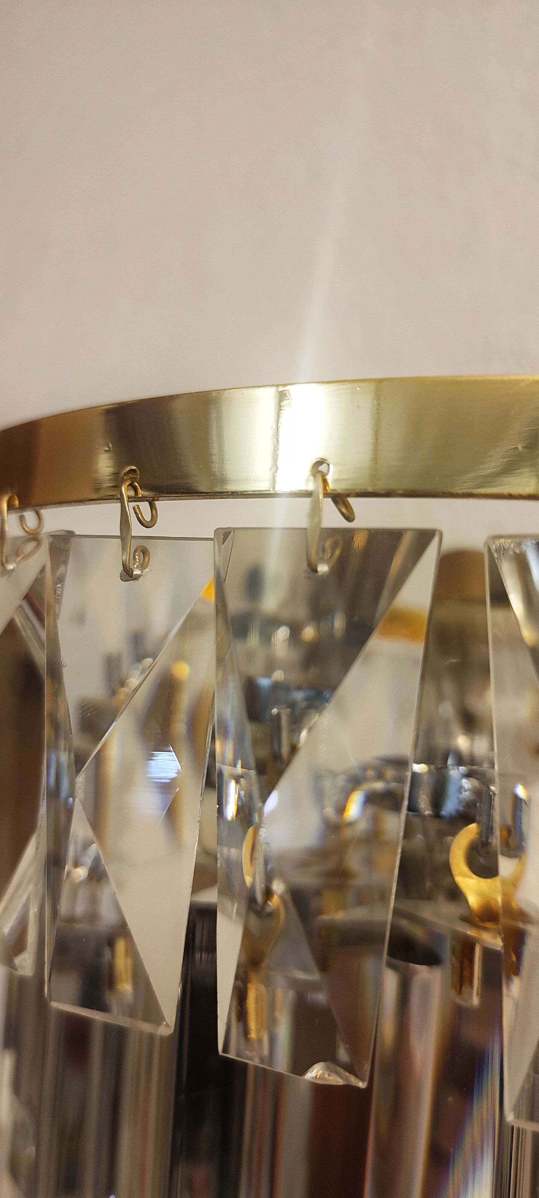 Glass wall lamp. Italy, 1950s