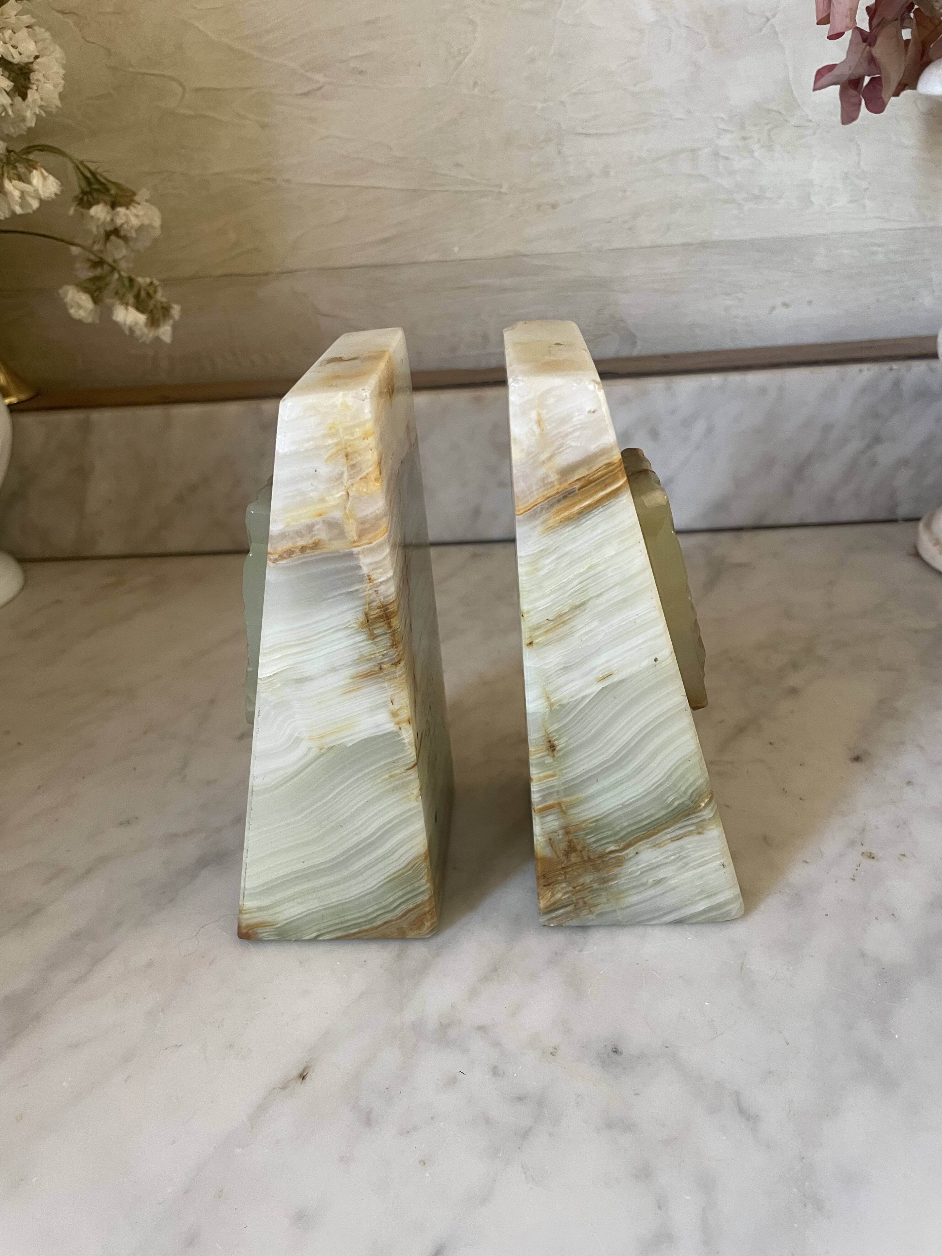 pair of Art Deco onyx bookends