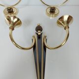 Suite of 3 Art Deco wall lights attributed to Gilbert Poillerat