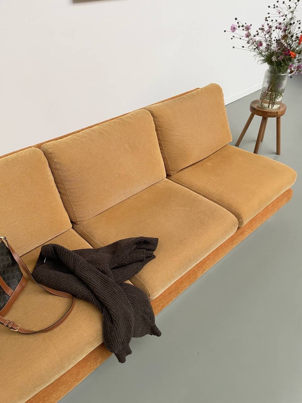 Jacques Charpentier 3-seater stainless steel sofa