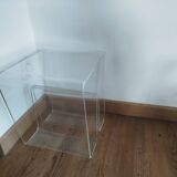 Original plexiglass side table, 1970s
