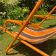 Old orange vintage deckchair
