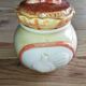 Vintage garlic pot in ceramic majolica – 1950s