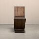 Gerrit Rietveld Zig Zag Chair is dark brown stained wood