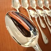 Christofle pearls, dessert cutlery 12 forks 12 spoons 17cm