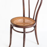 Set of 4 chairs. Bentwood and canning. Vintage. France, 50s