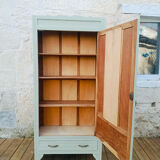 Art Deco sage green bonnetière wardrobe