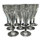 Baccarat, set of 9 champagne flutes model Duchesse de Dino