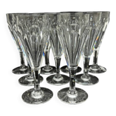 Baccarat, set of 9 champagne flutes model Duchesse de Dino