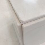 Set of 2 italian marble pedestals or side tables, 1980's