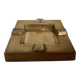 Square brass ashtray