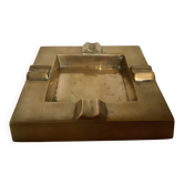 Square brass ashtray