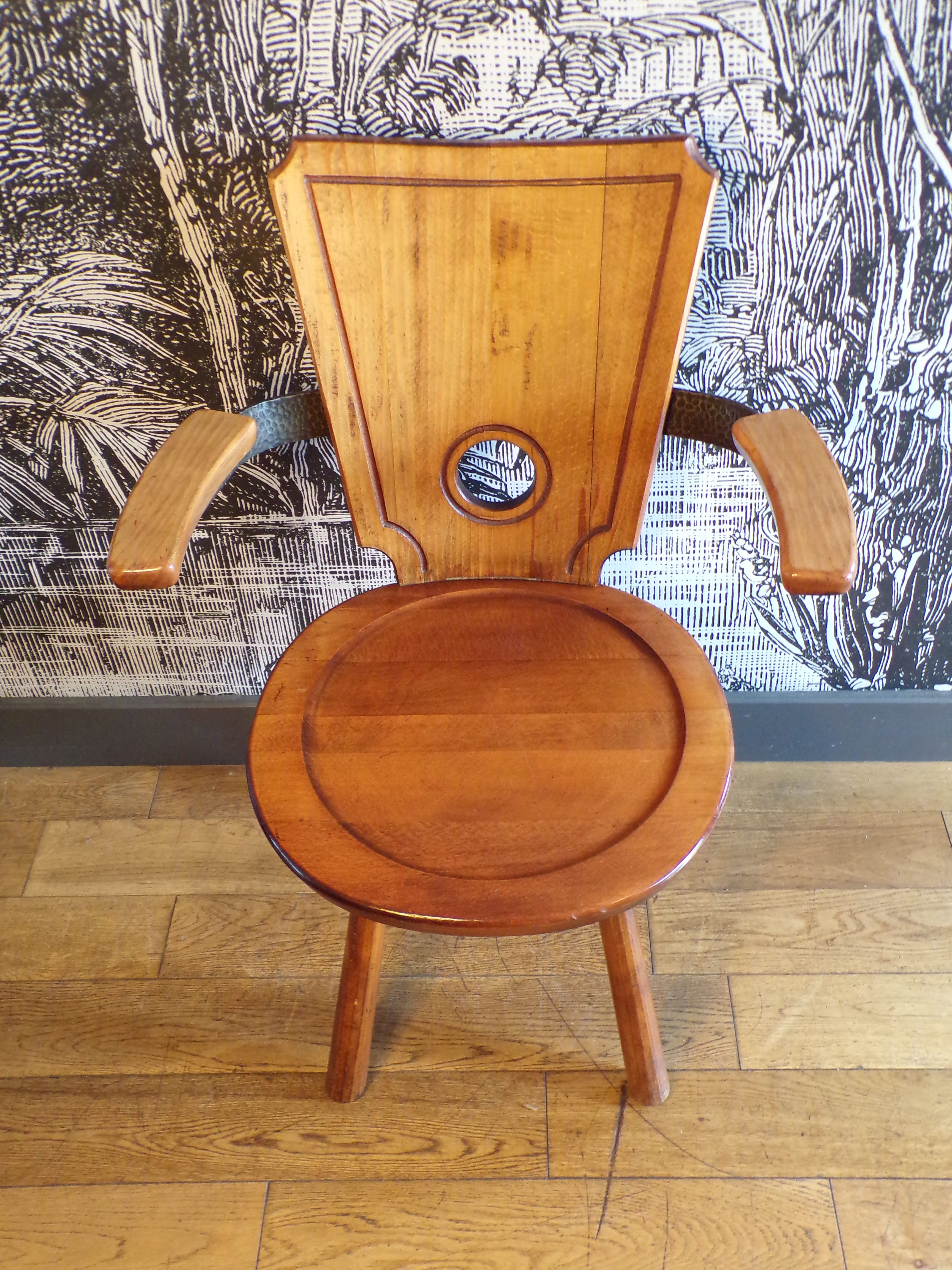 French work brutalist armchair