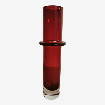 Zwiesel contemporary red glass vase