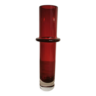 Zwiesel contemporary red glass vase
