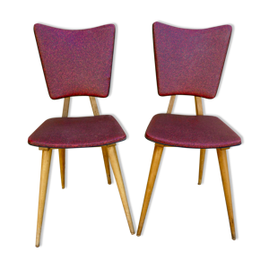 Paire de chaises en bois