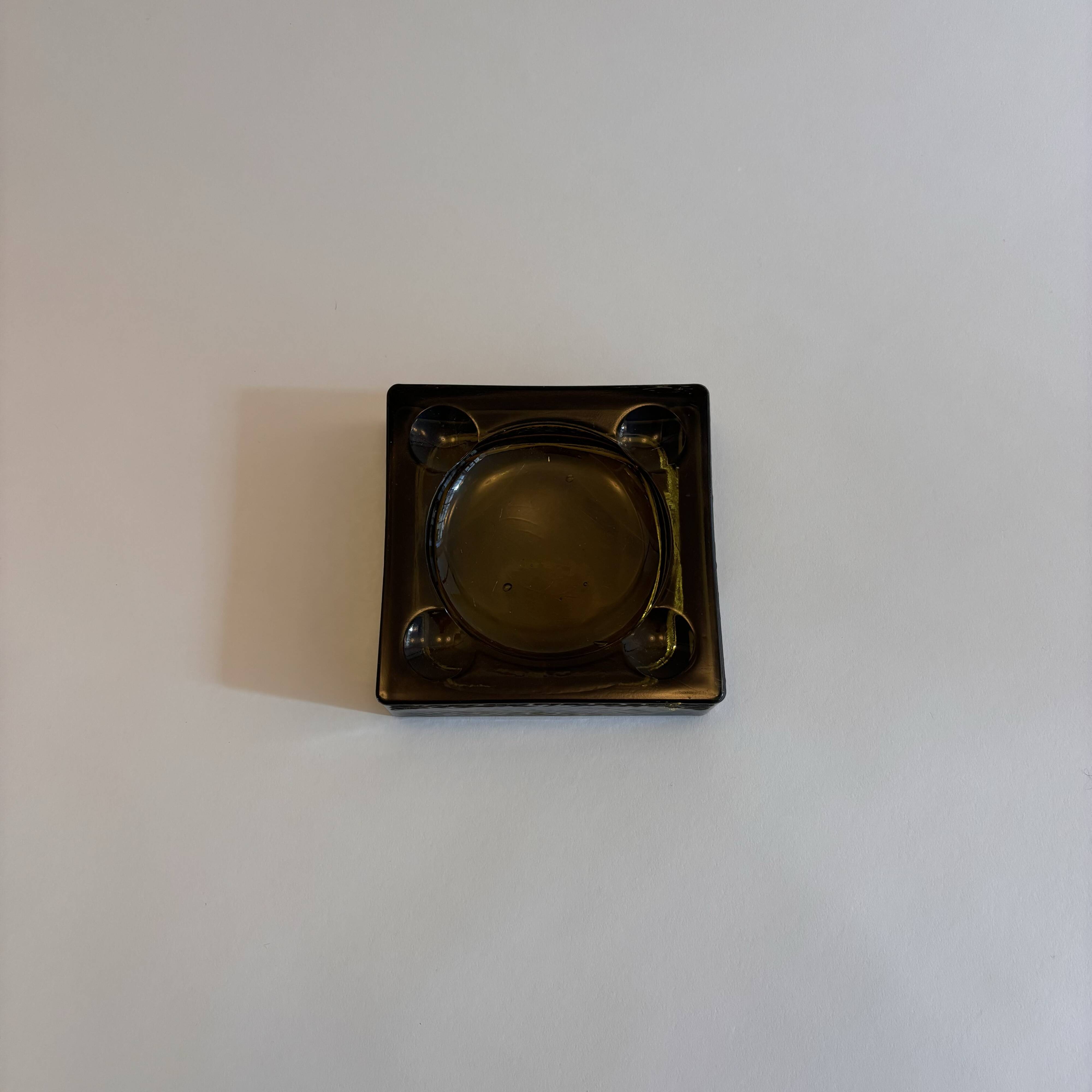 Cendrier pavé de verre vintage