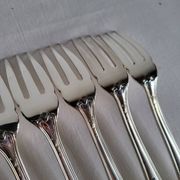 12 silver-plated metal fish cutlery pieces by Guildar, 24 pieces.