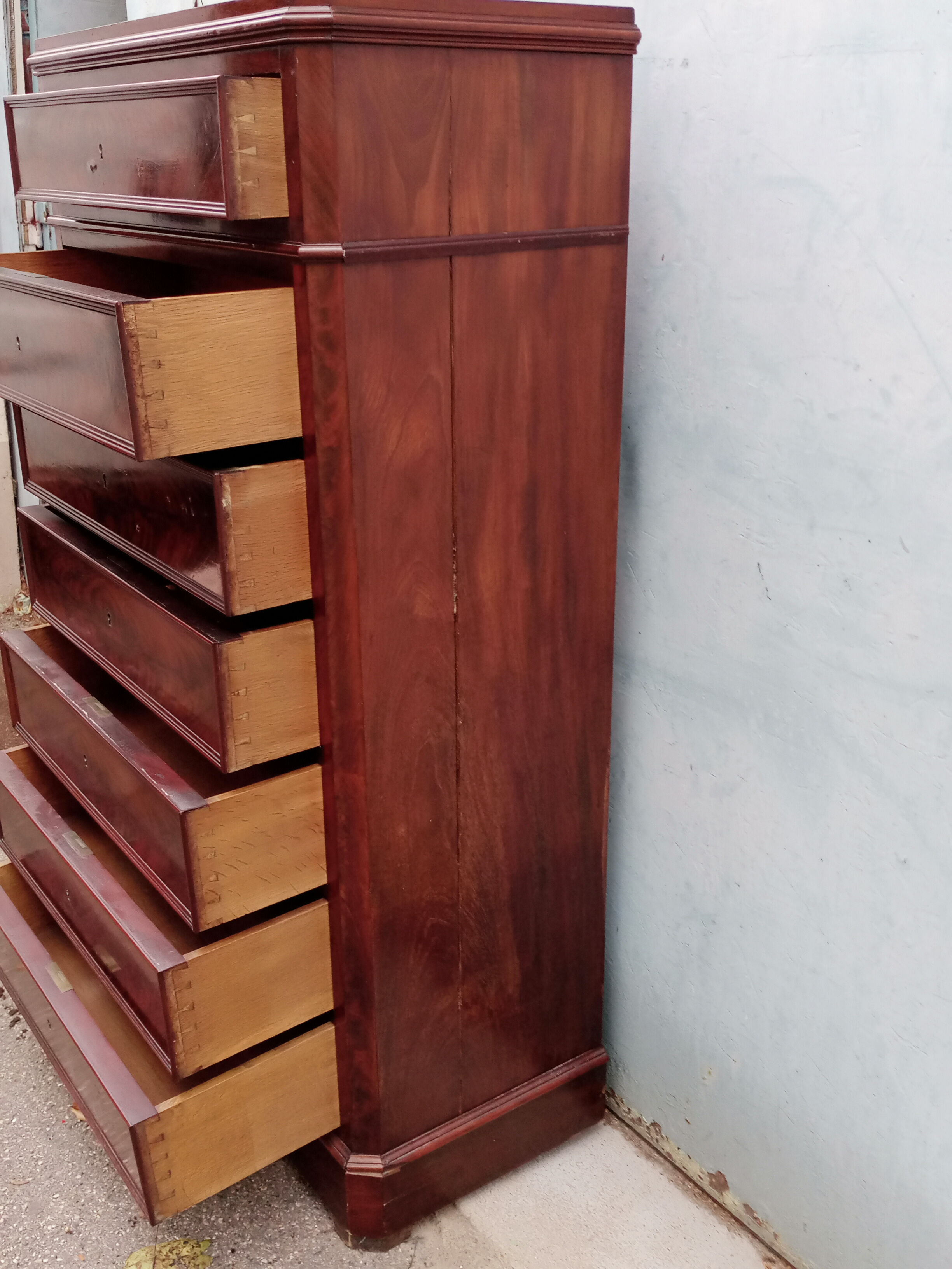 Semainier Louis Philippe mahogany