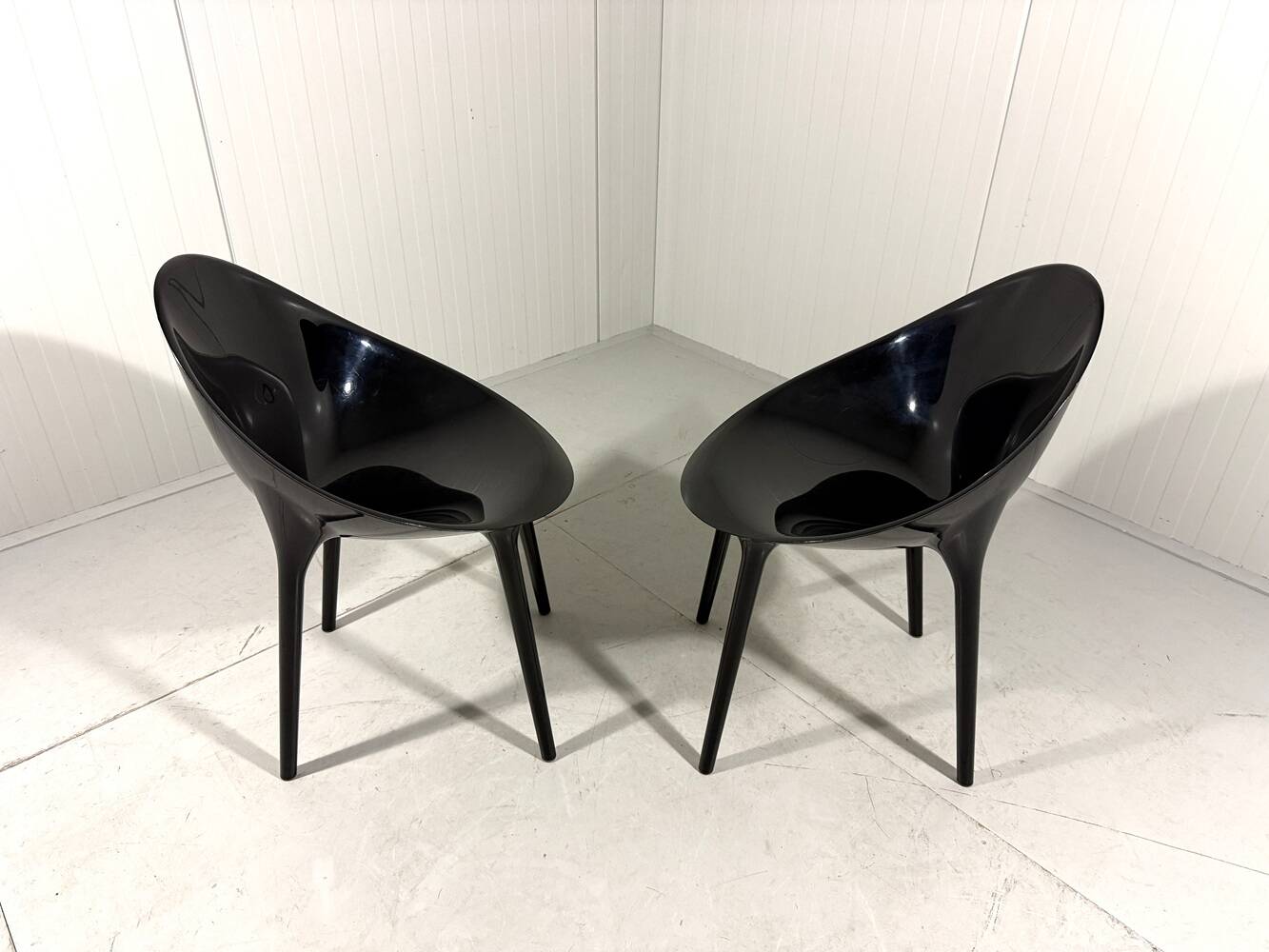 Philippe Starck glossy Super Impossible chairs, Kartell Italy