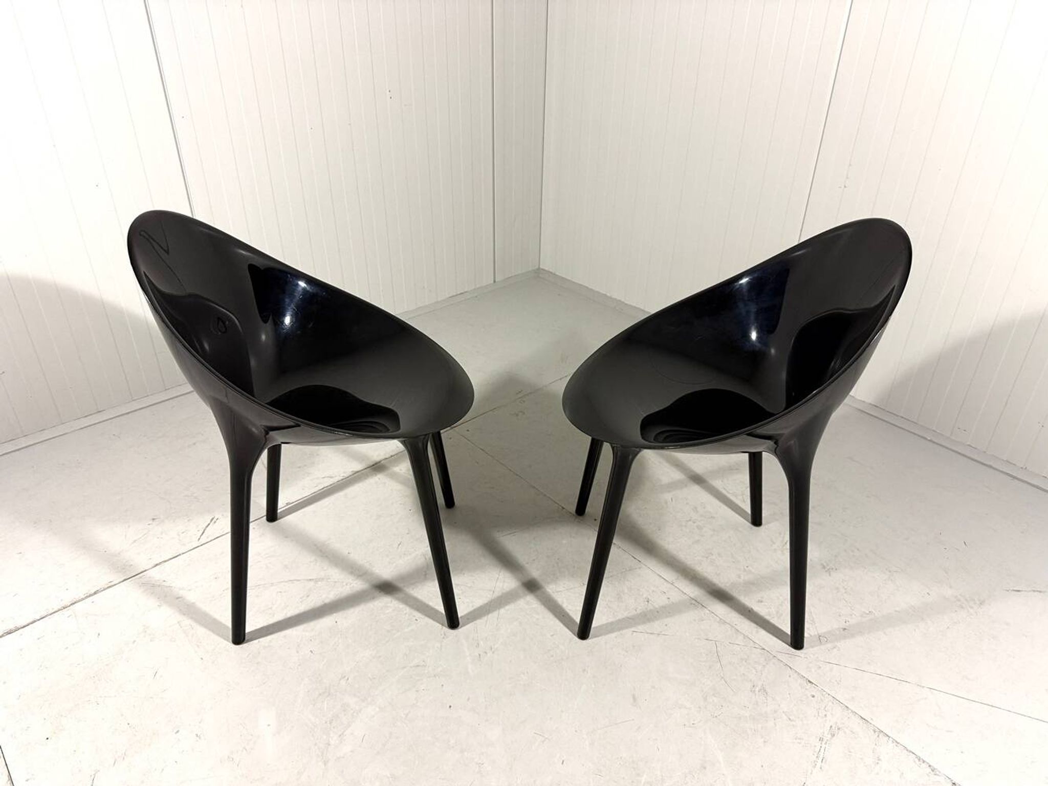 Philippe Starck glossy Super Impossible chairs, Kartell Italy