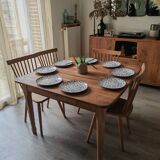 Solid oak farm table