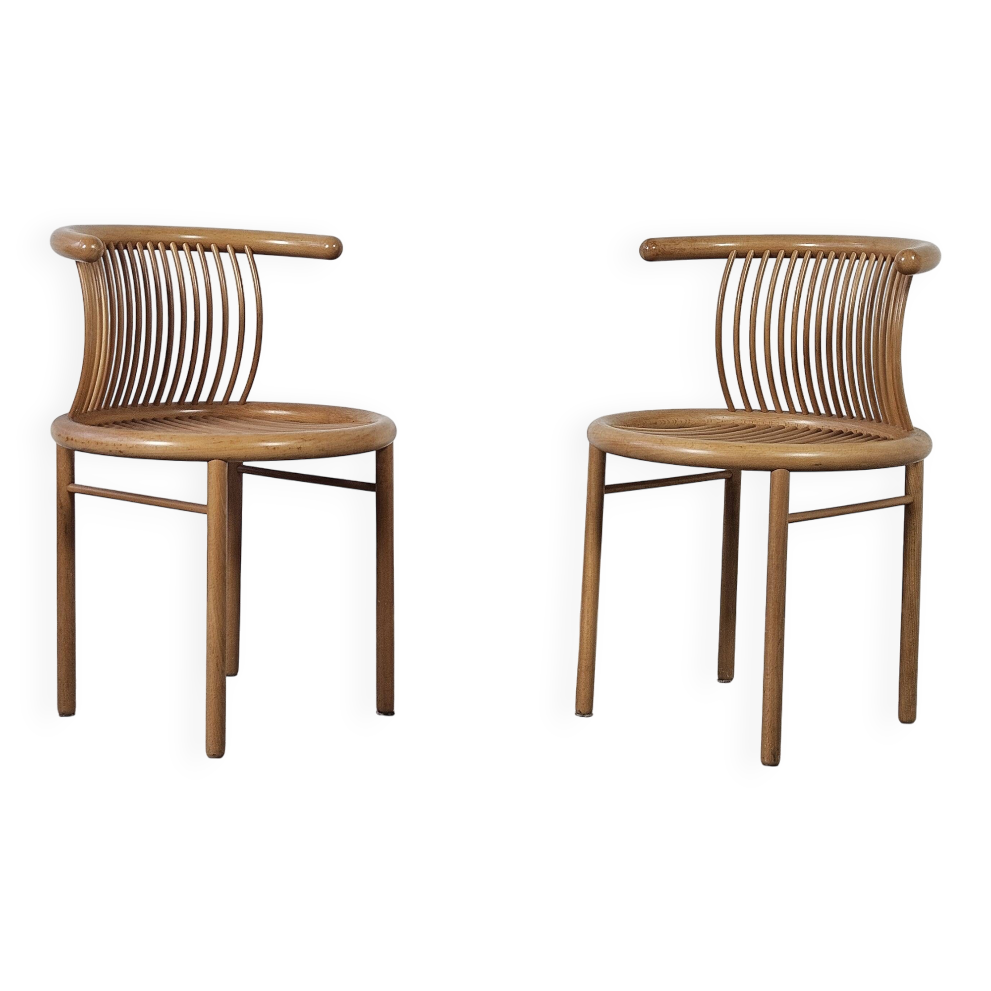 Pair of Herbert Ohl chairs for Lubke, 1980s