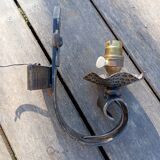 Medieval style iron wall light