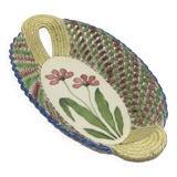 Vintage Spanish ceramic basket dish