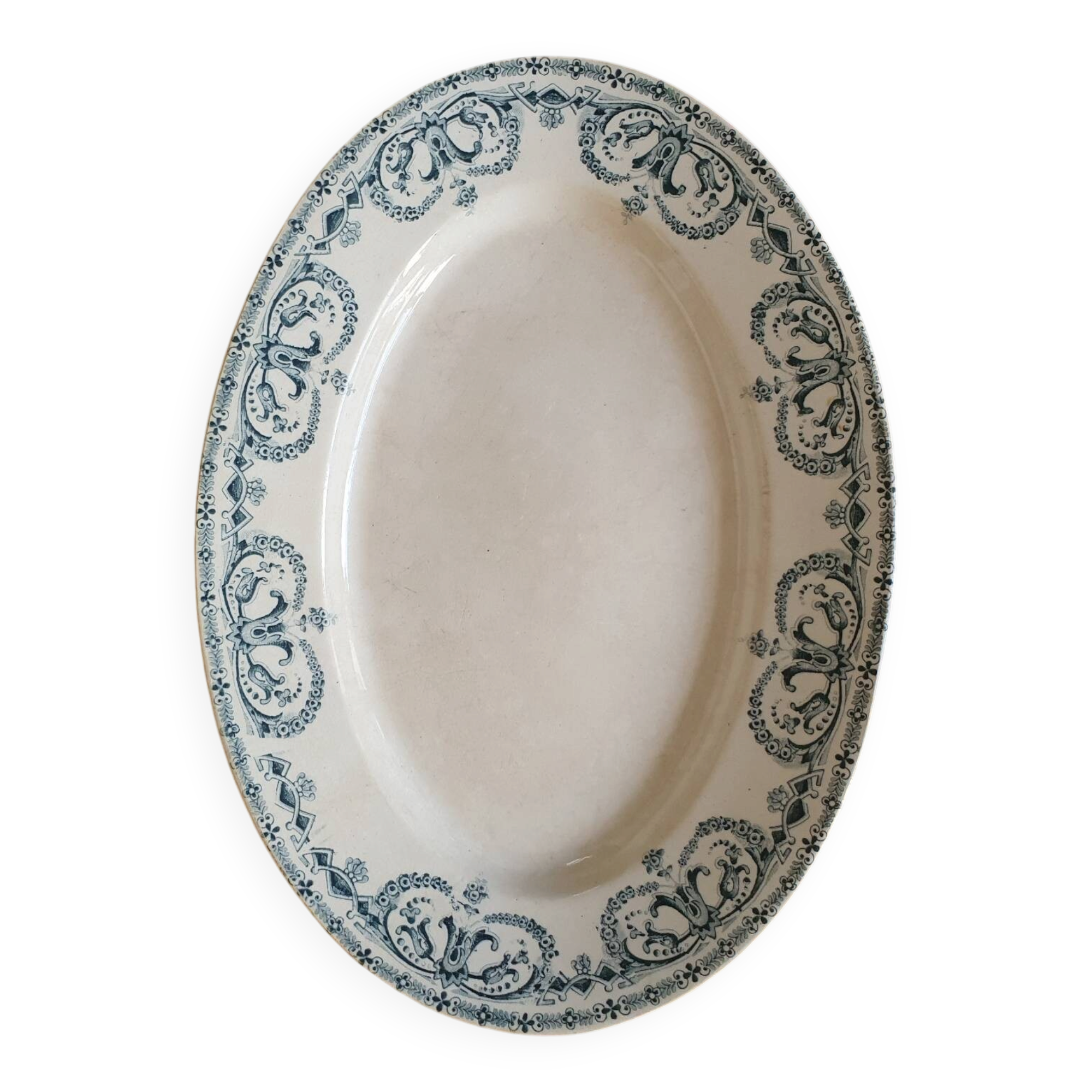 Oval plate Terre de Fer Garland