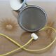 Silver grey metal lamp 50 60s