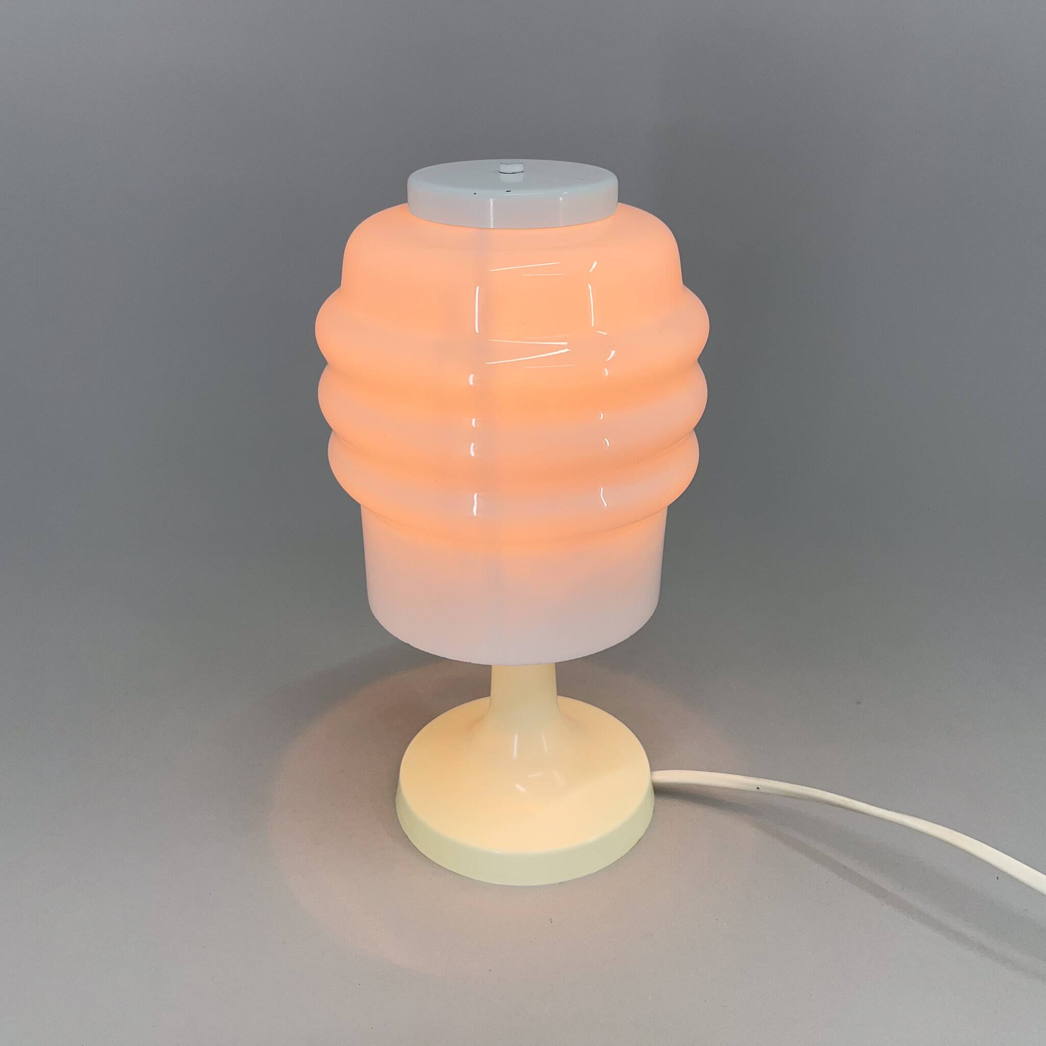 Small Mid-century Plastic Table or Bedside lamp, 1970s
