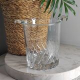 Molded glass ice bucket