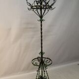 Polychrome Wrought Iron Coat Rack and Umbrella Stand